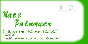 mate polnauer business card